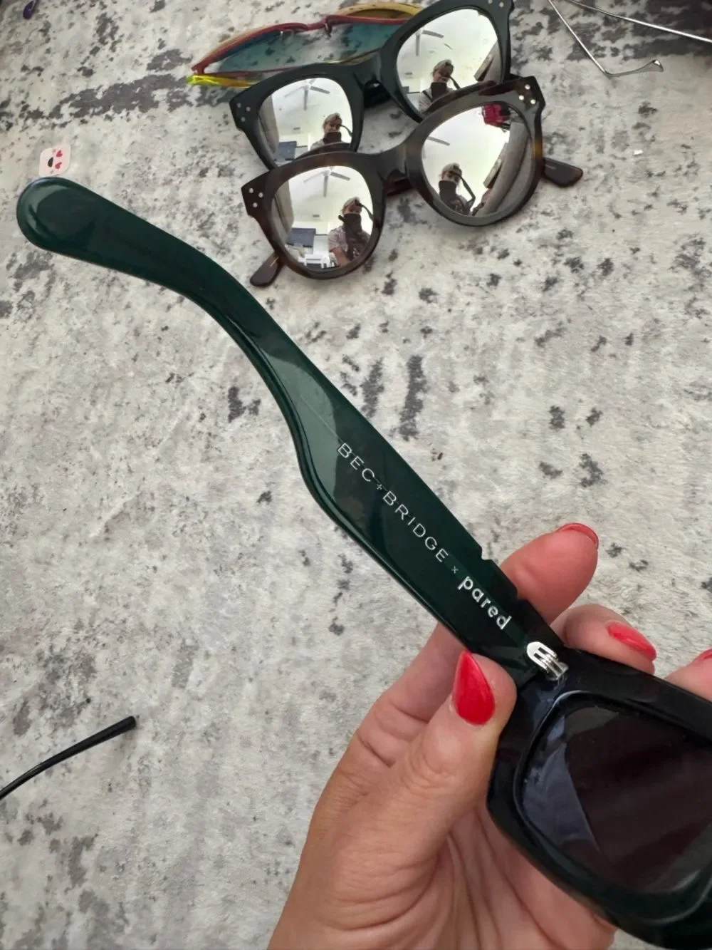 Petite Amour Sunglasses Green Frame - LIKE NEW - Womens Sunglass